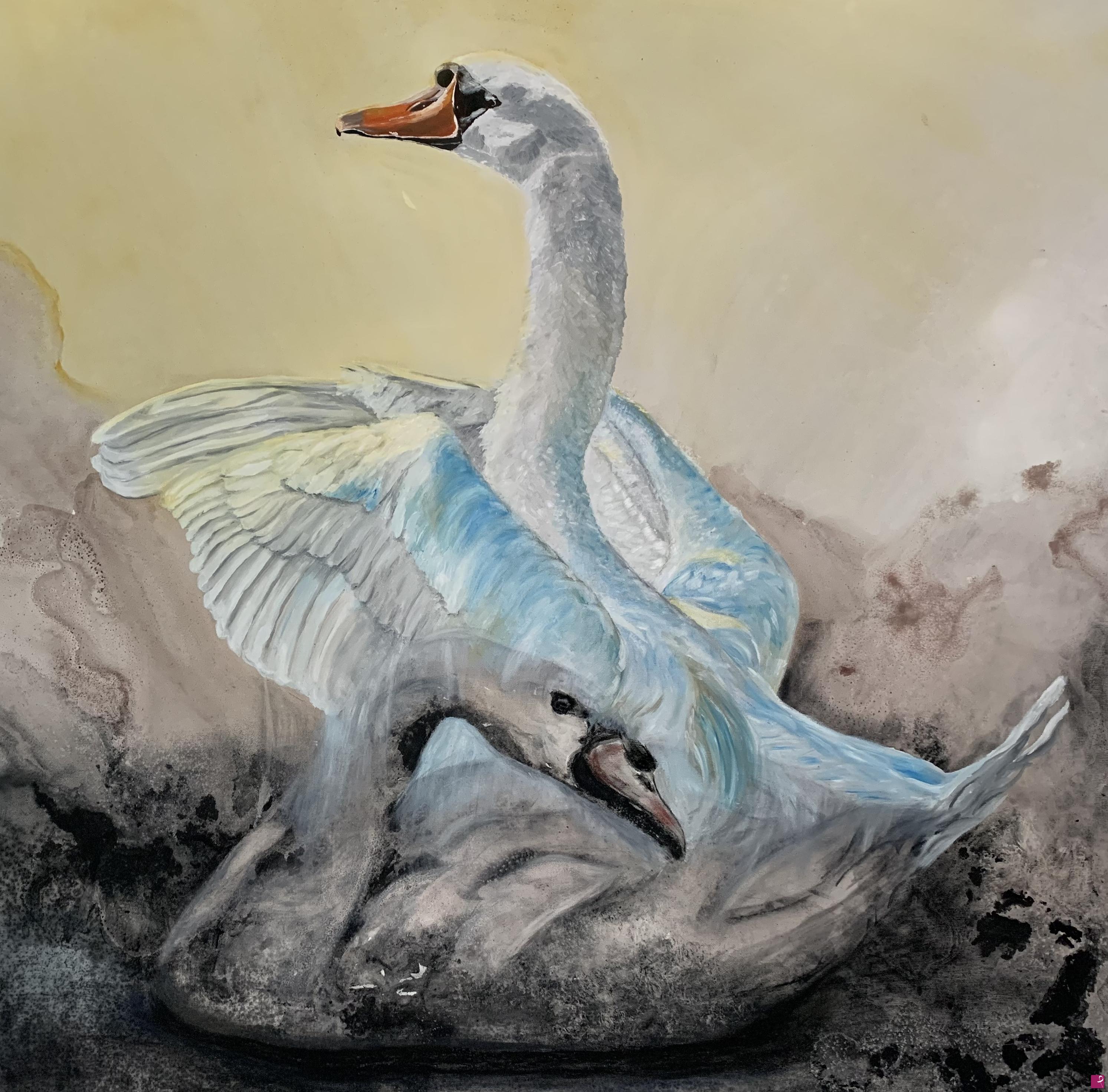 quadri in vendita online - The Swan King’s Last Day