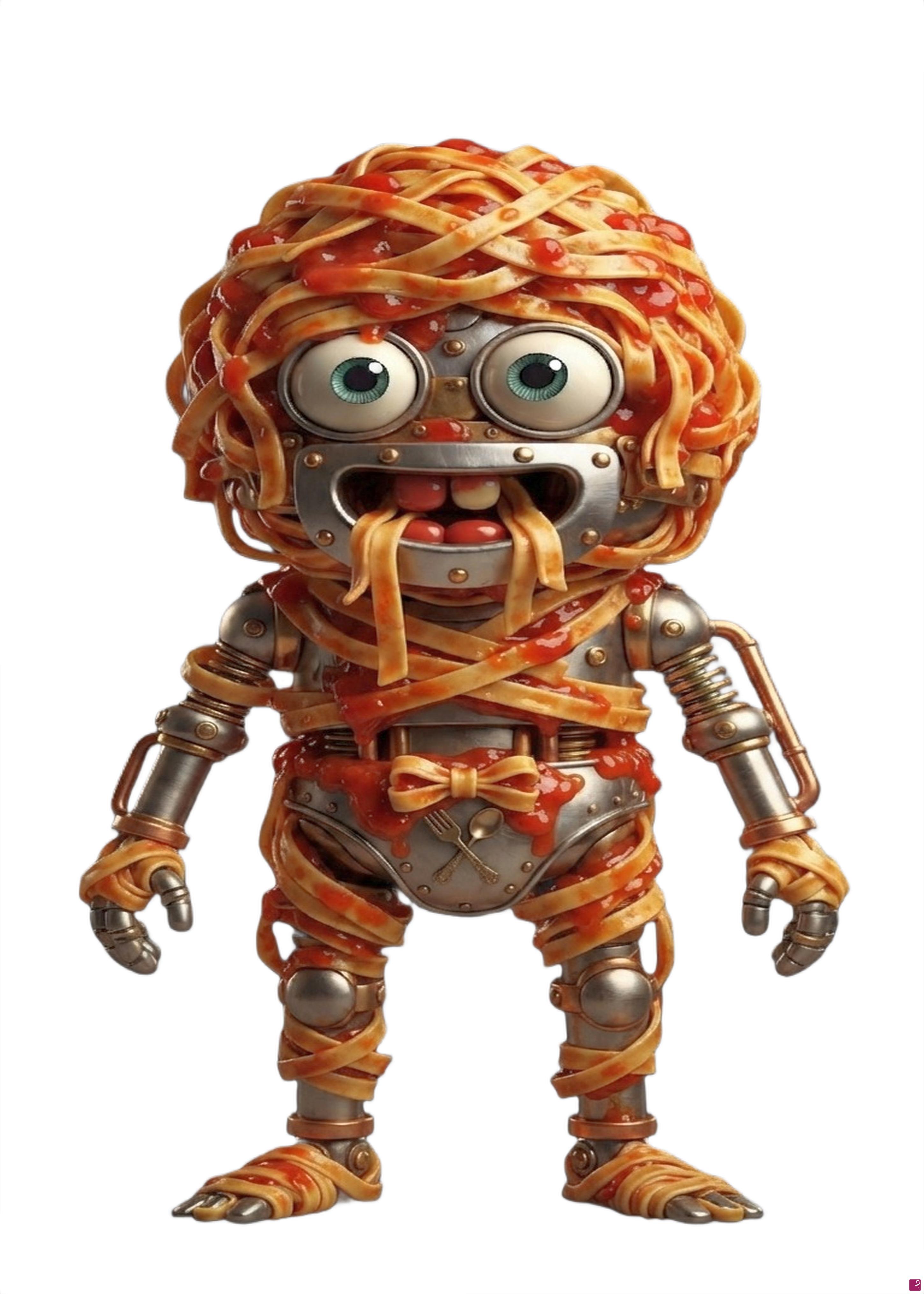 quadri in vendita online - The Tagliatelle Automaton (o Il Robot Spaghetti/Mummia)