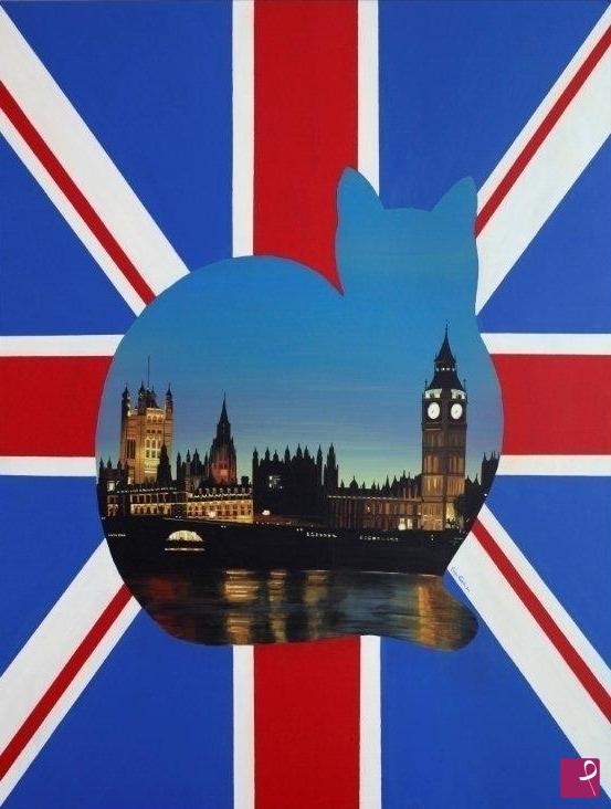 quadri in vendita online - THE UNION JACK'S CAT
