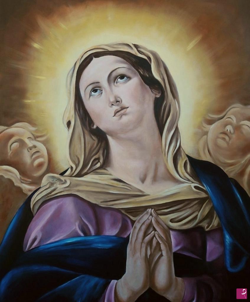 quadri in vendita online - The virgin in glory 
