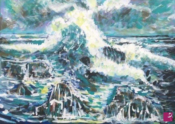 quadri in vendita online - The waves of the sea