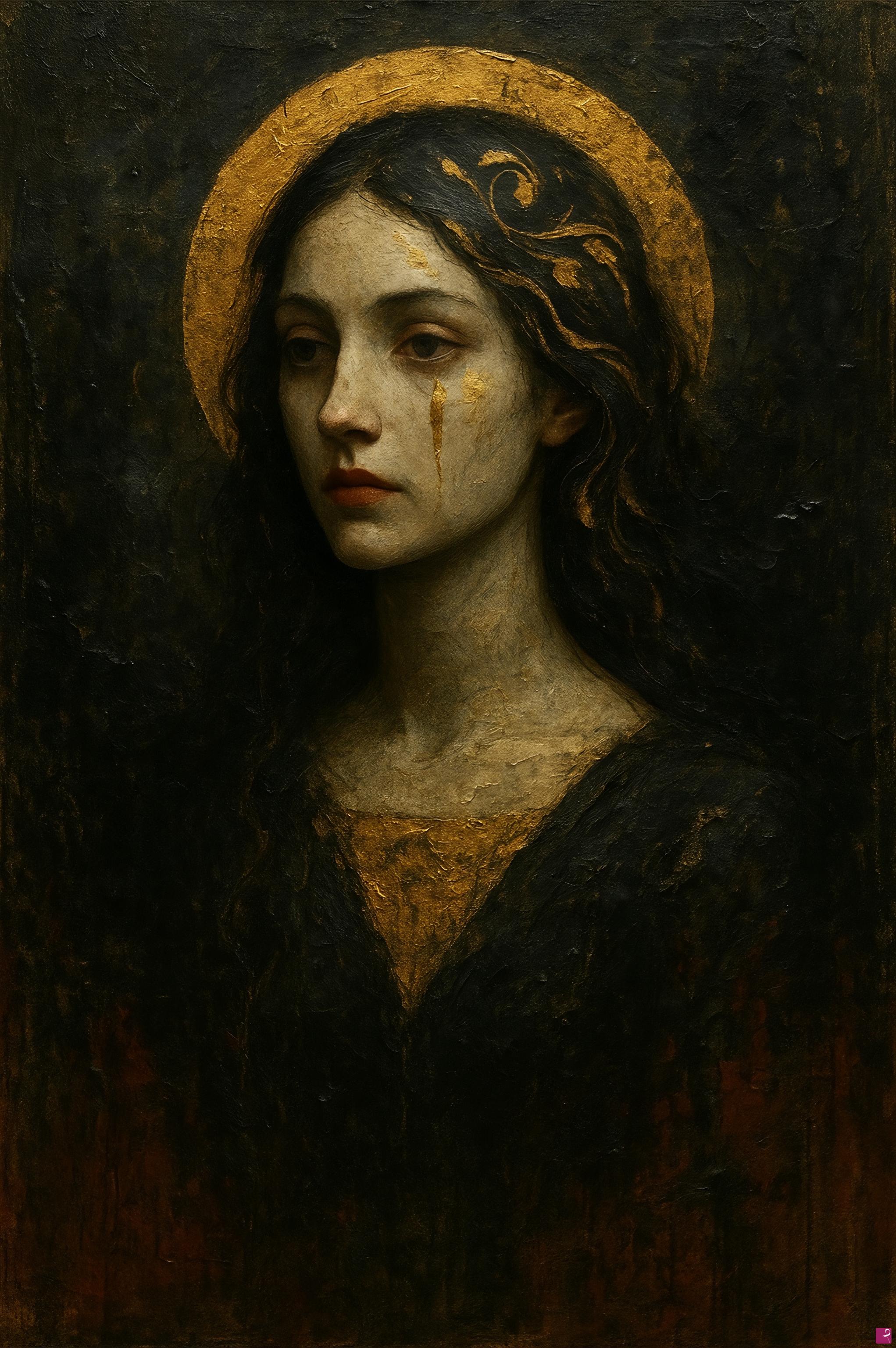 quadri in vendita online - The Weeping Gold of Silence