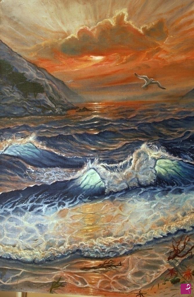 quadri in vendita online - The wind and the seagull