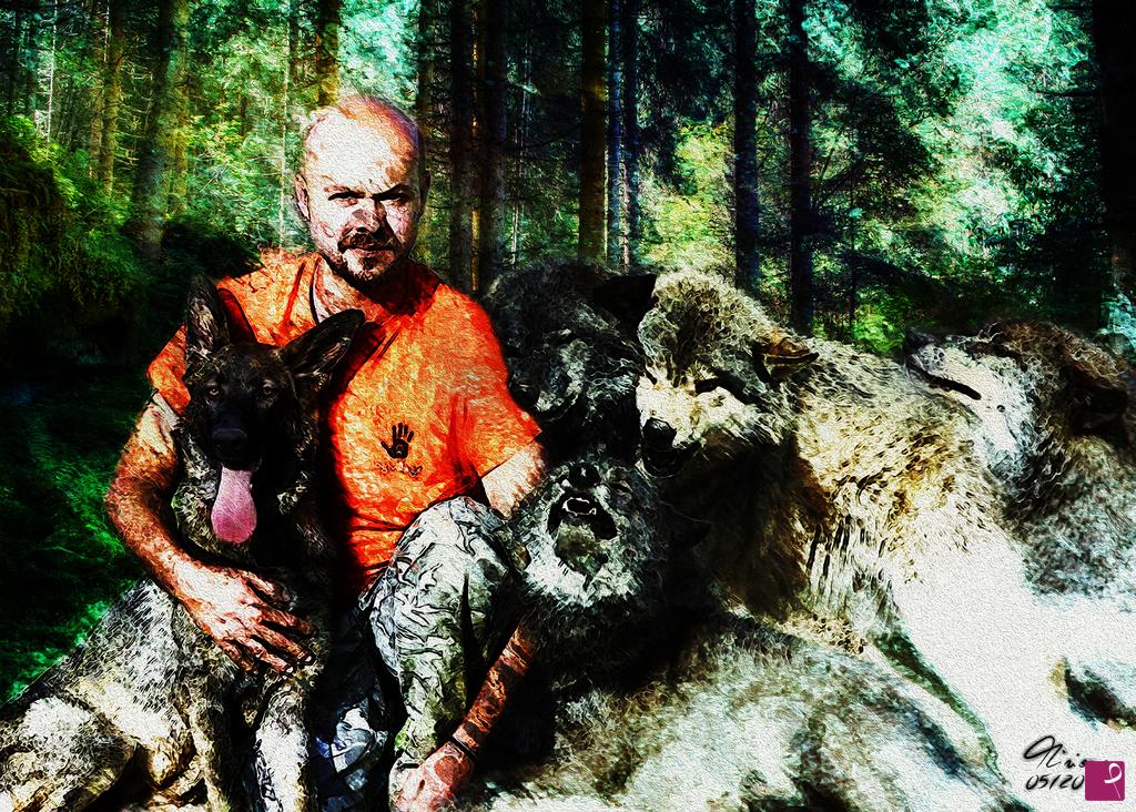 quadri in vendita online - The Wolf, brothers