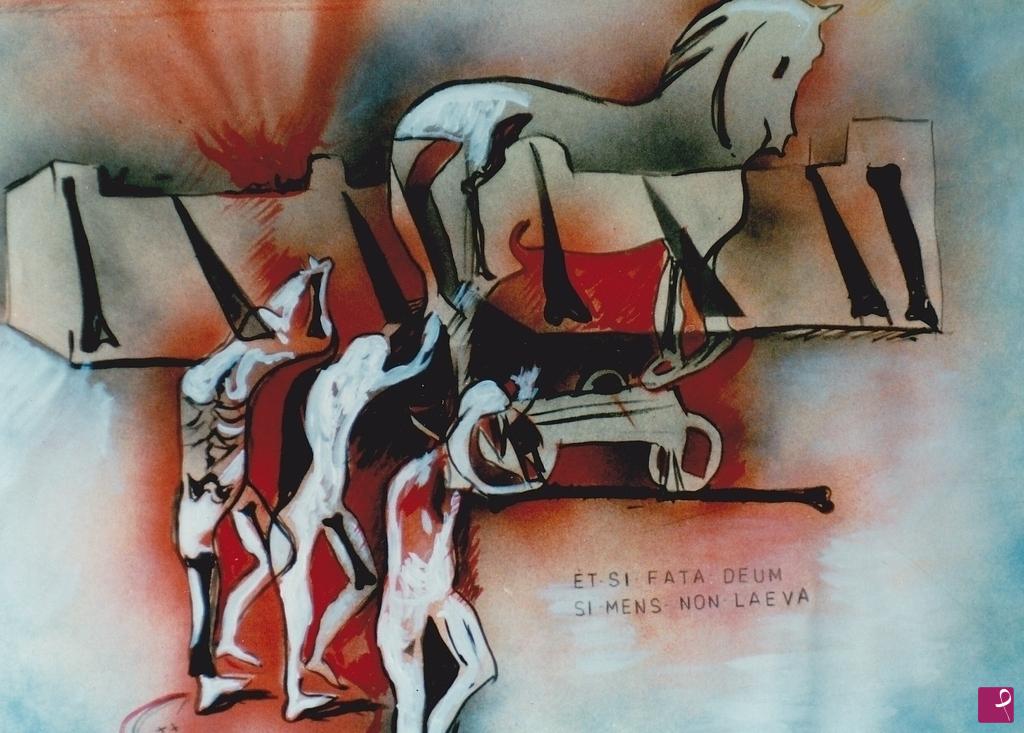 quadri in vendita online - THE WOODEN HORSE OF TROY