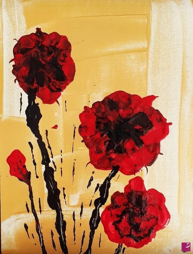 quadri in vendita online - There were poppies in Bisanzio