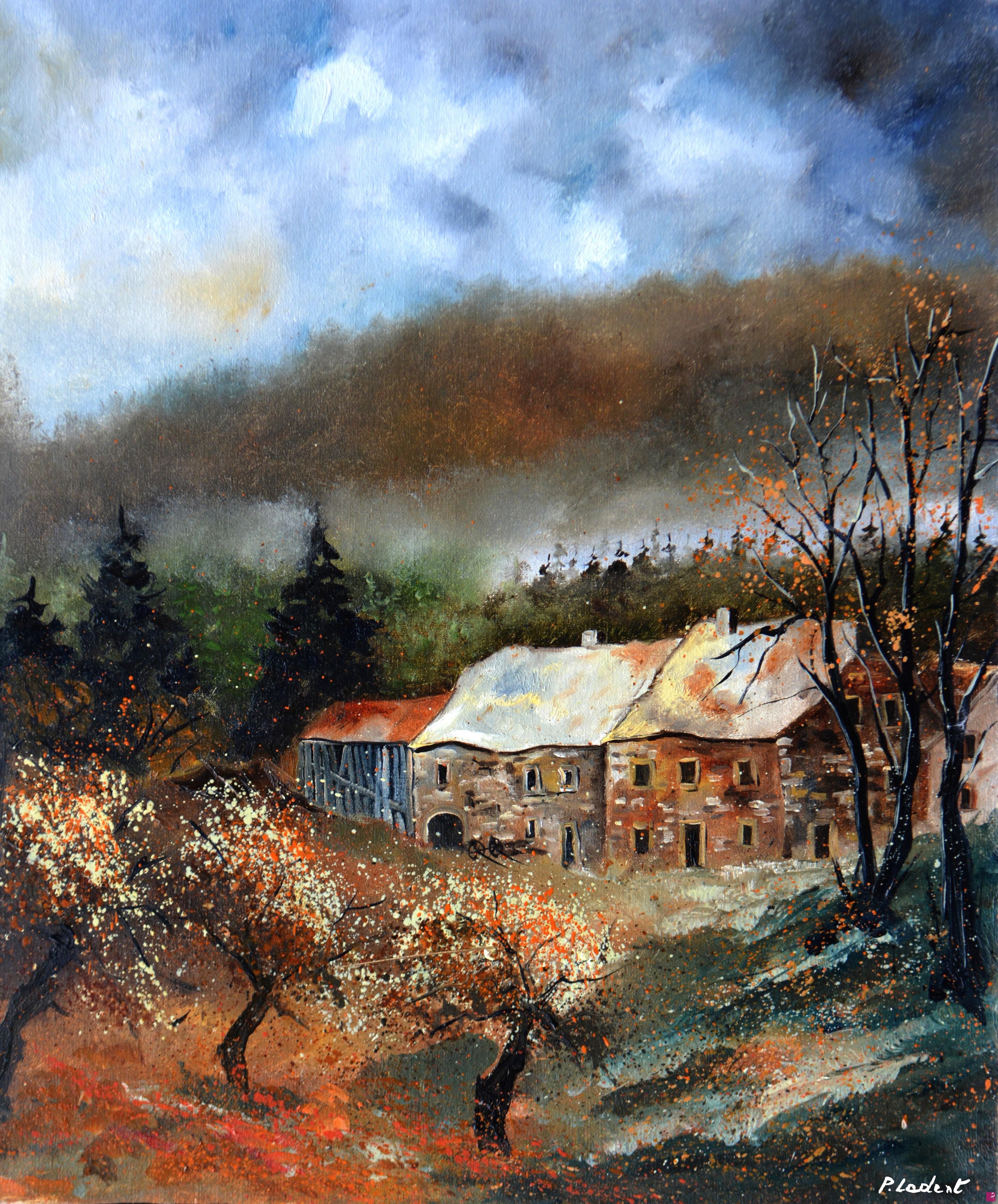 quadri in vendita online - Three old houses 