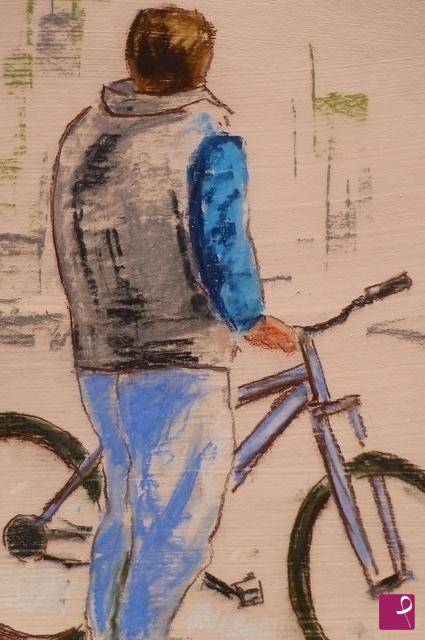 quadri in vendita online - tiene la bici