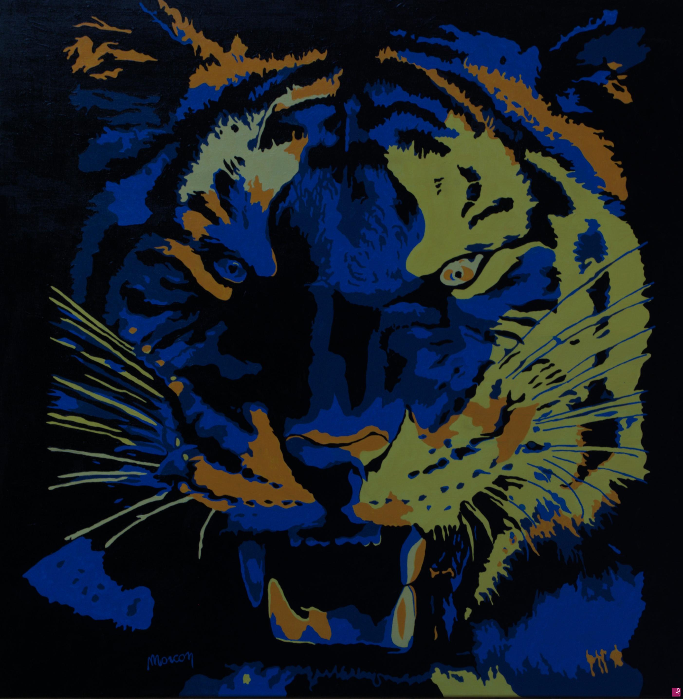 quadri in vendita online - Tiger Attack