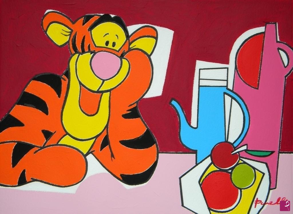 quadri in vendita online - Tigger and still life