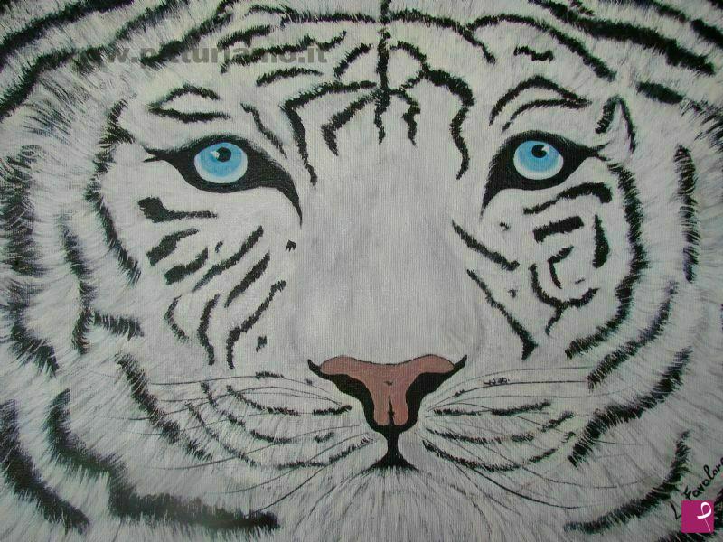 quadri in vendita online - Tigre bianca