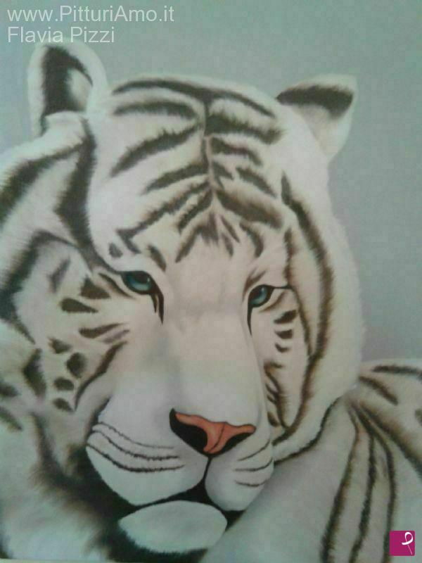 quadri in vendita online - Tigre bianca