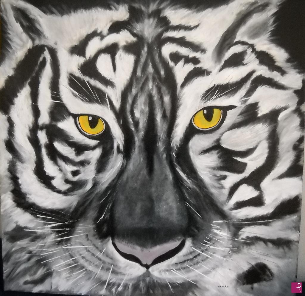 quadri in vendita online - TIGRE BIANCA