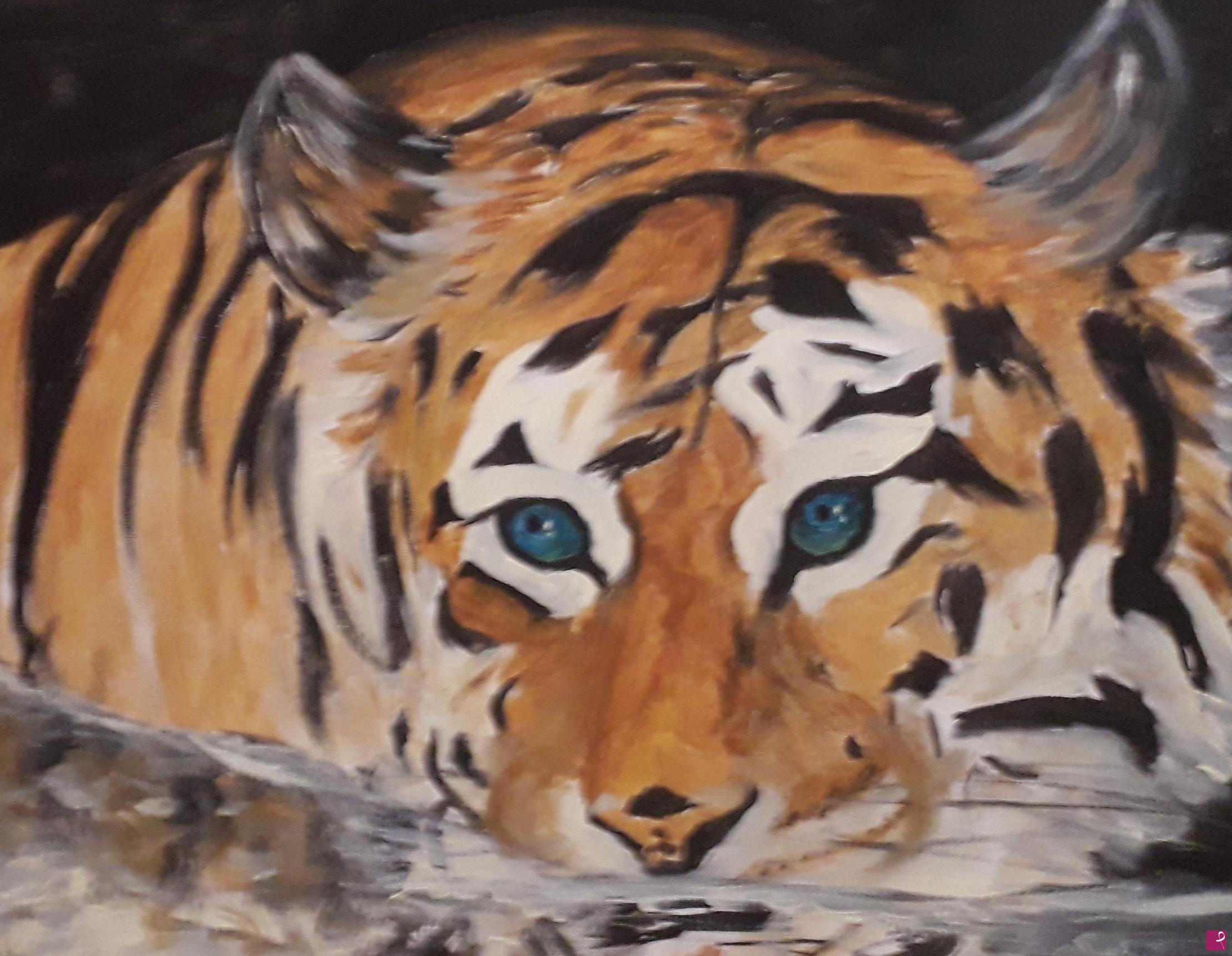 quadri in vendita online - Tigre in acqua