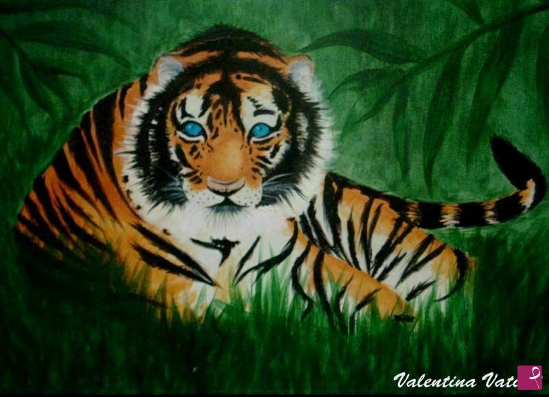 quadri in vendita online - Tigre nella foresta