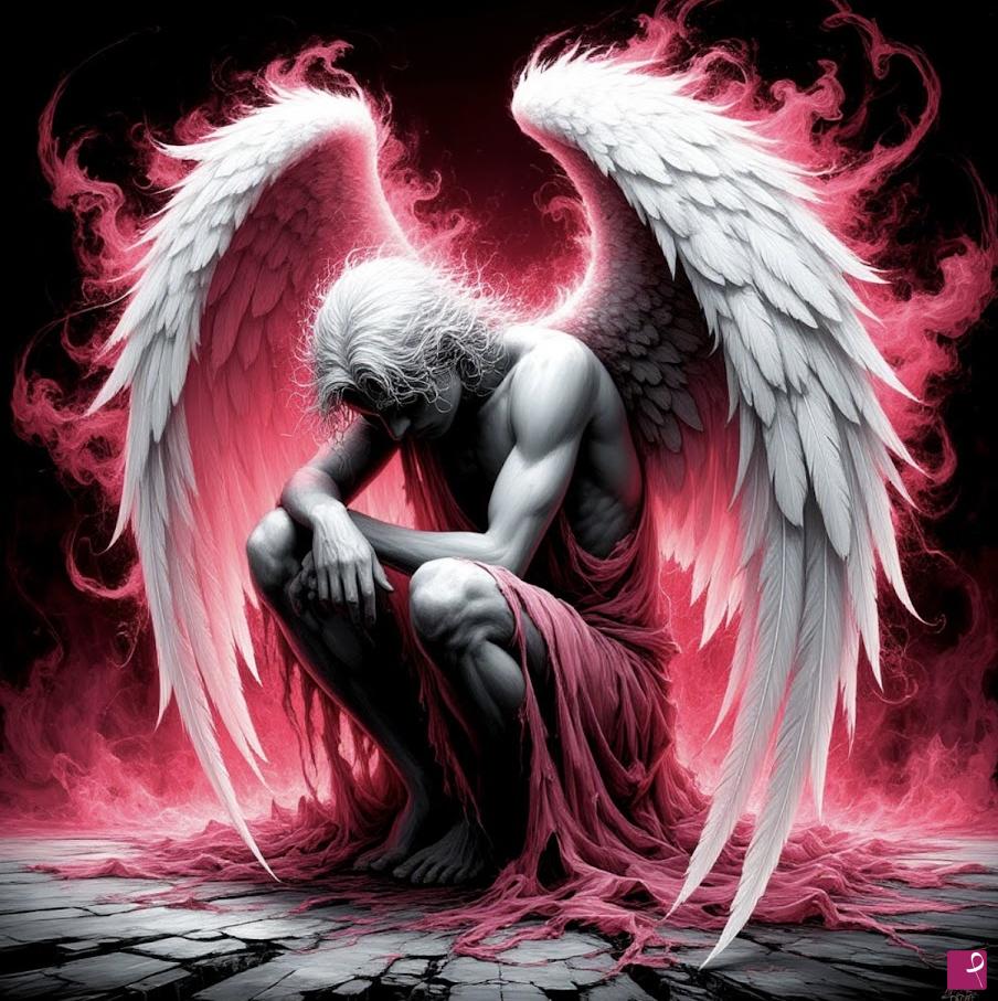 quadri in vendita online - Tired Angel