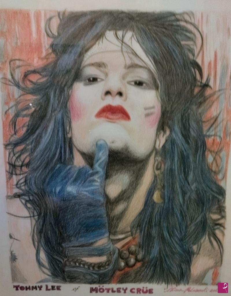 quadri in vendita online - Tommy Lee batterista dei Motley Crue.