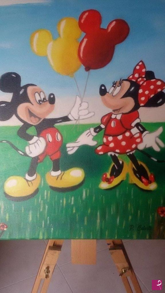 quadri in vendita online - Topolino e minnie