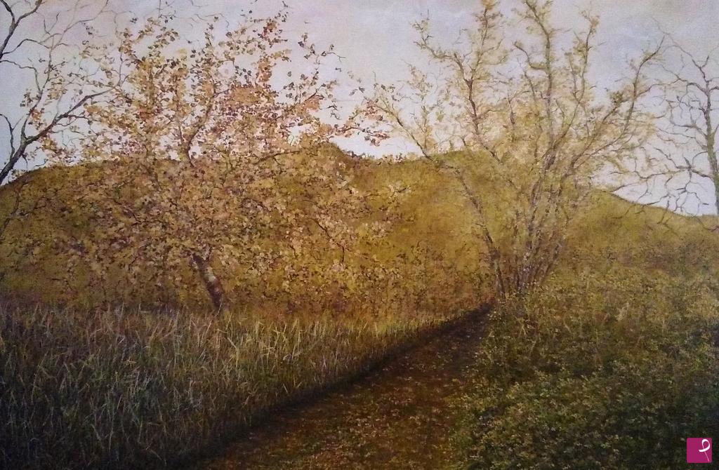 quadri in vendita online - Torbiere del lago d'Iseo in autunno