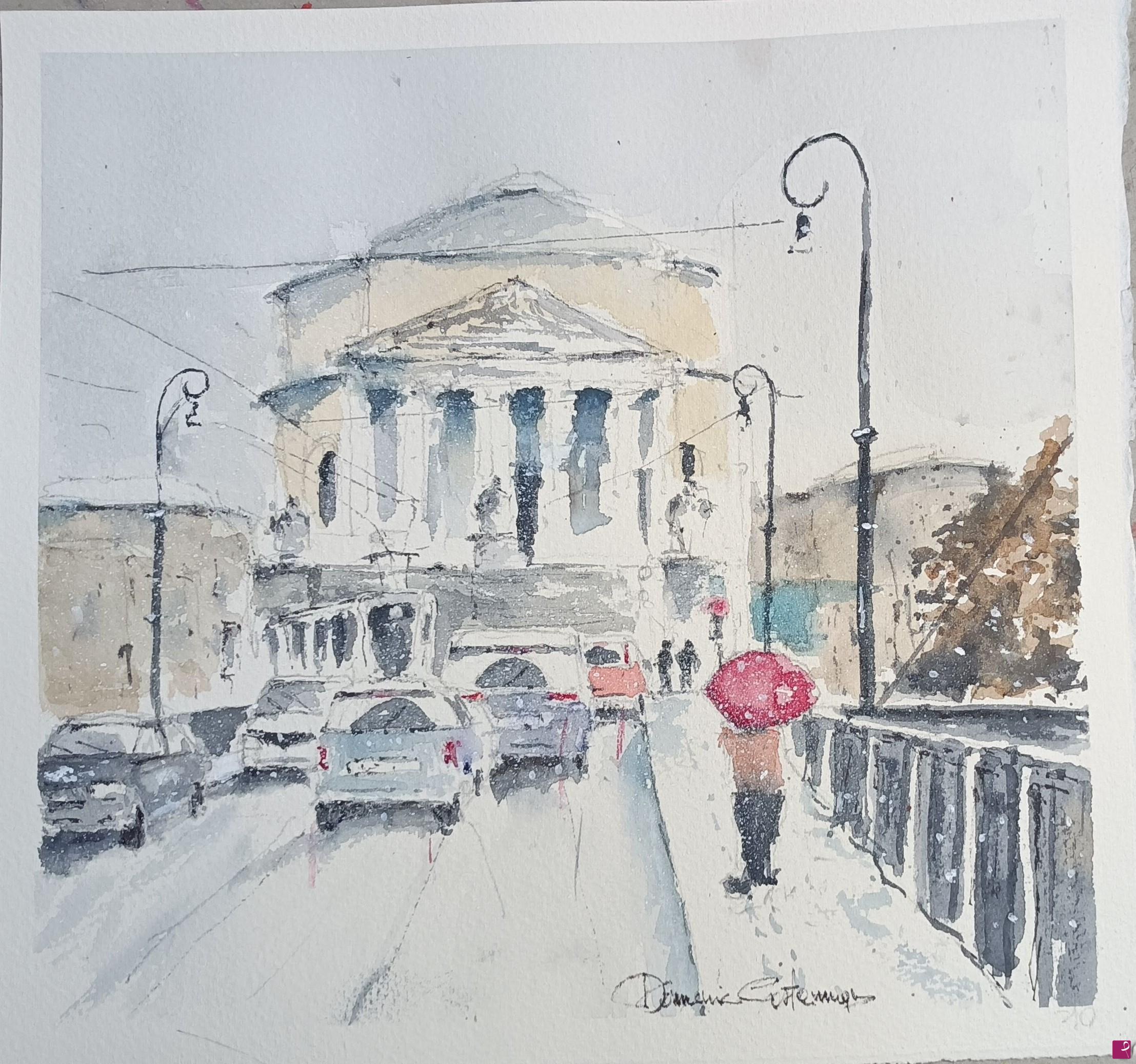 quadri in vendita online - Torino sotto la neve