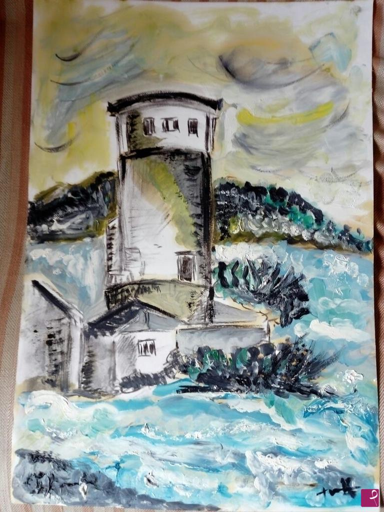 quadri in vendita online - Torre all'isola del Giglio