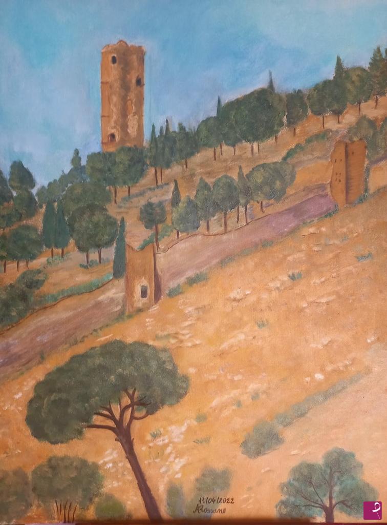 quadri in vendita online - Torre antica
