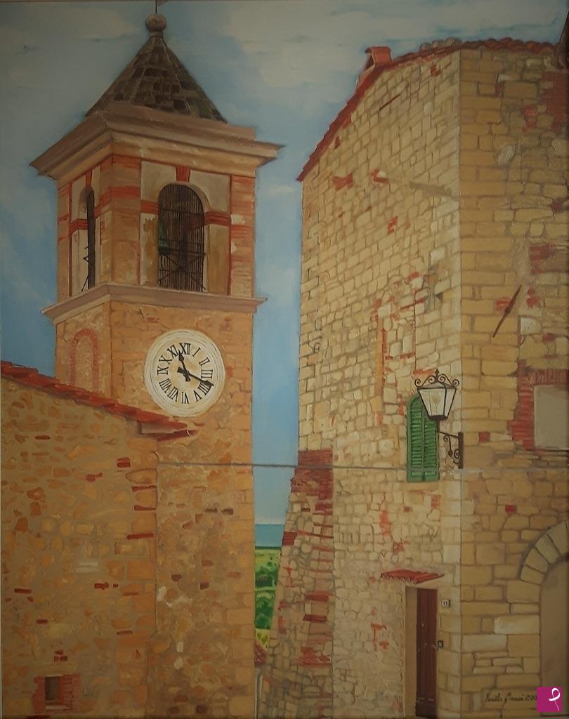 quadri in vendita online - Torre campanaria di Casale Marittimo