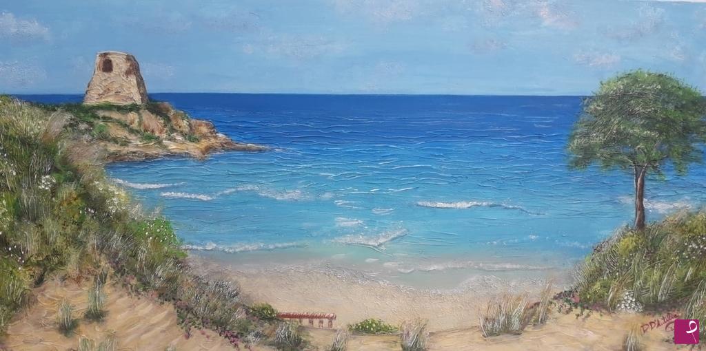 quadri in vendita online - Torre dell'Orso - Scorcio