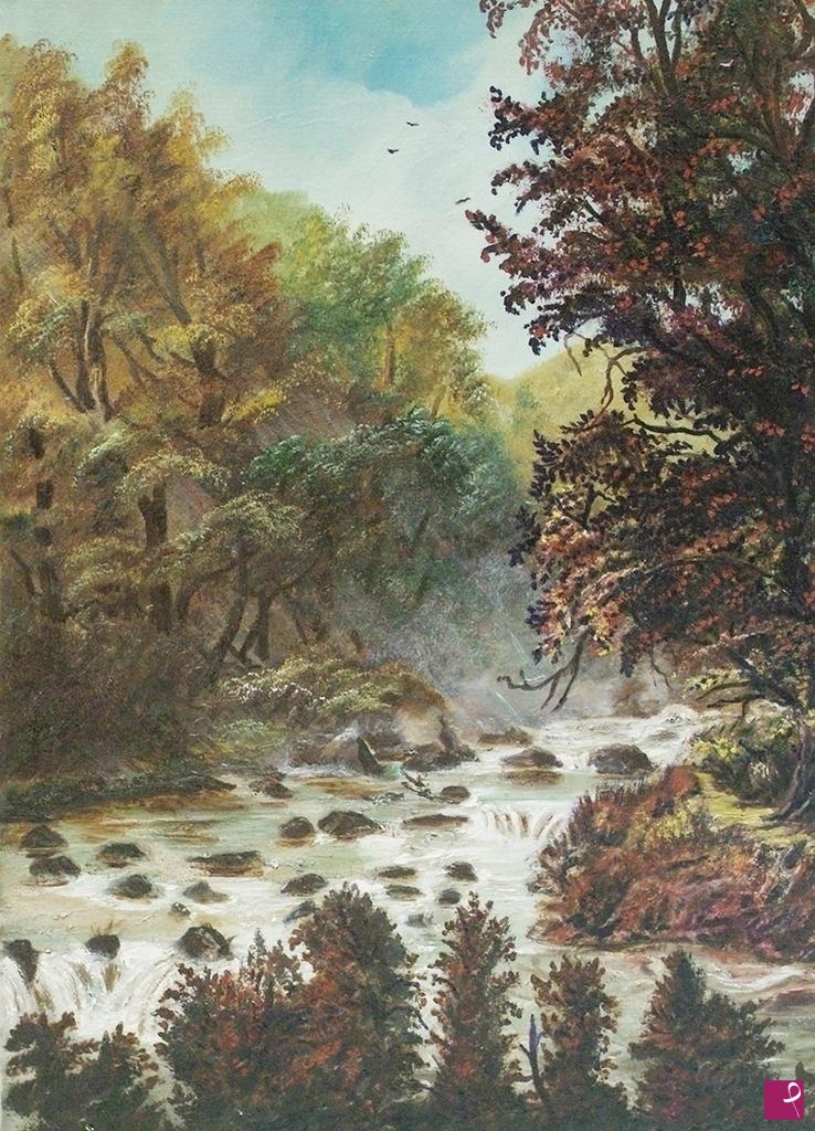 quadri in vendita online - TORRENTE IN VAL VARAITA