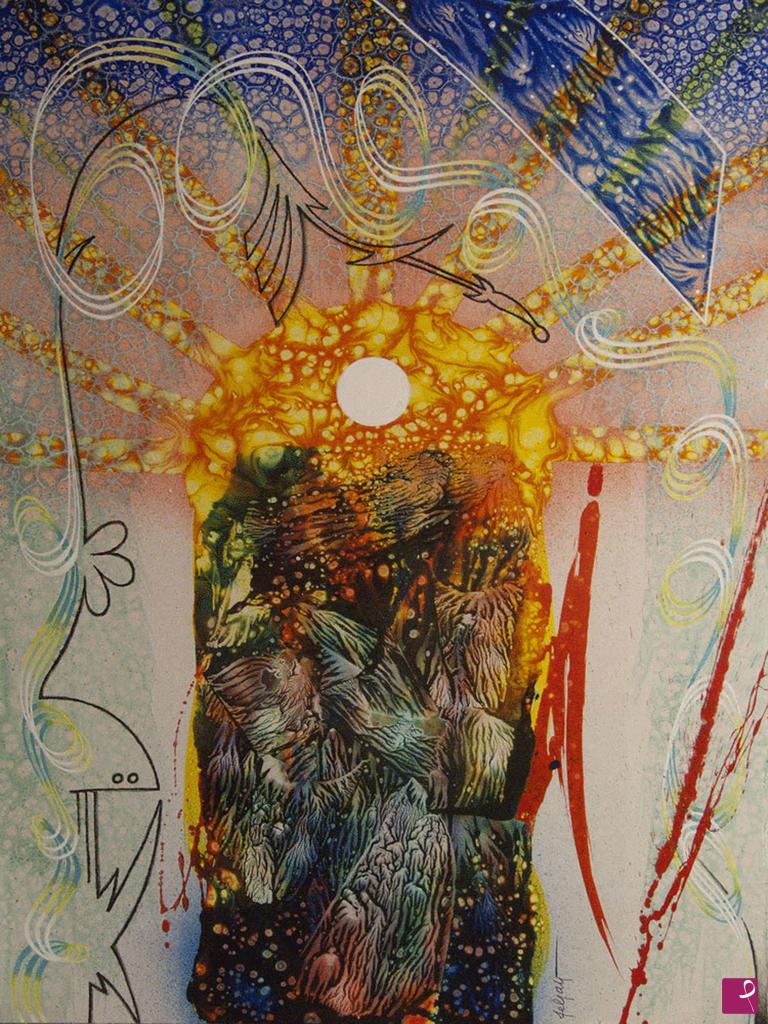 quadri in vendita online - Totem del sole felice