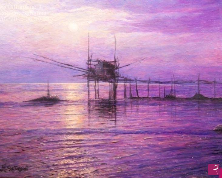 quadri in vendita online - tra cielo e mare trabocco