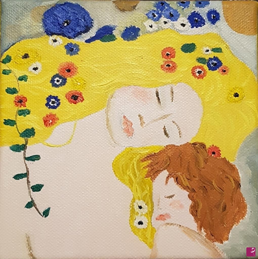 quadri in vendita online - Tra le sue braccia - Omaggio a Klimt