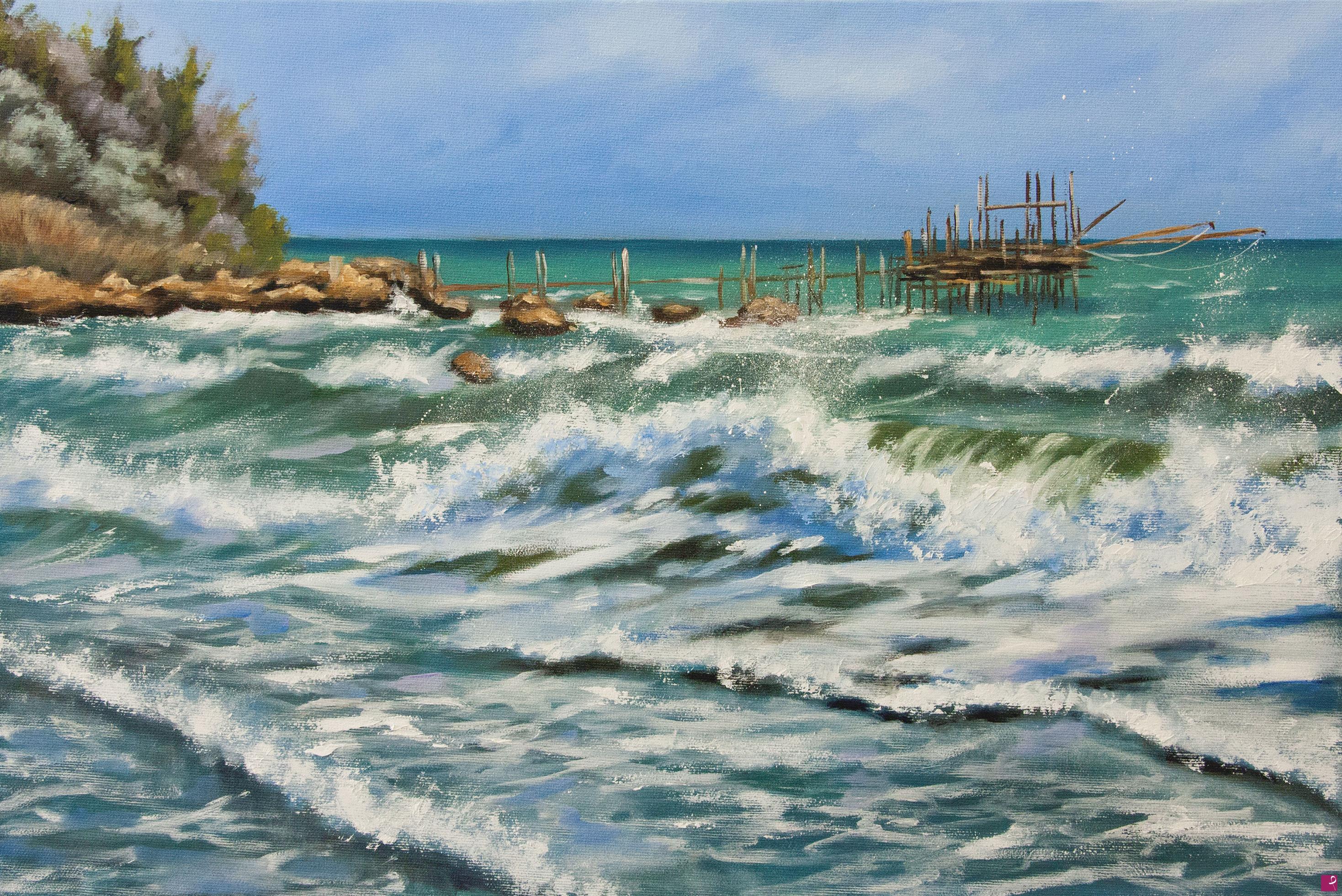 quadri in vendita online - "Trabocco in località Trave"