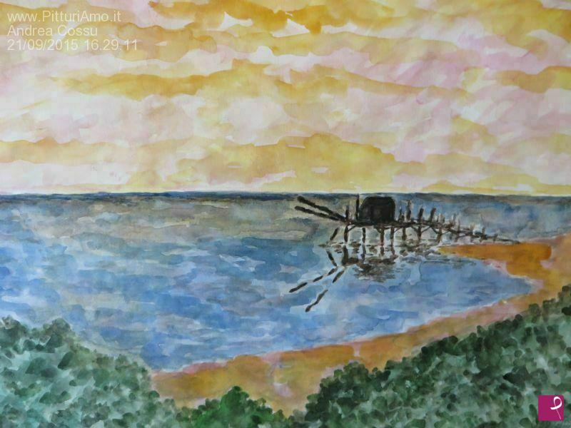 quadri in vendita online - trabucco al tramonto