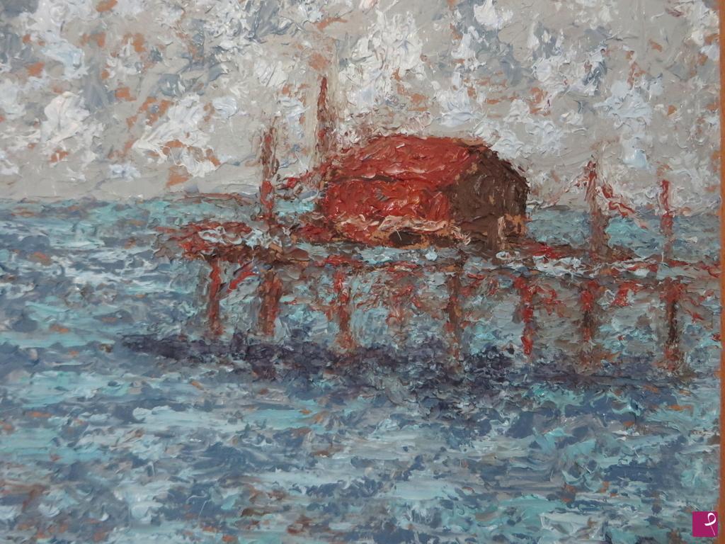 quadri in vendita online - Trabucco di Termoli - effetto sera