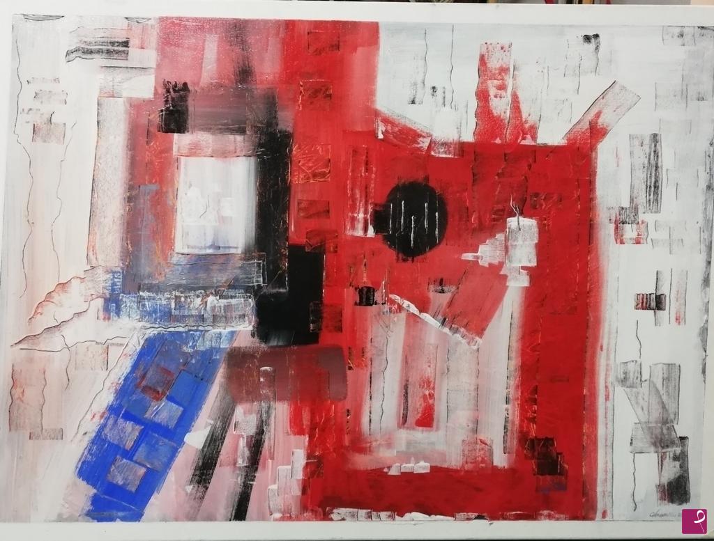 quadri in vendita online - Traces of red