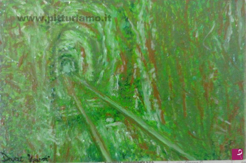 quadri in vendita online - Tracks in the green