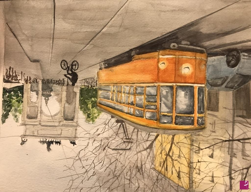 quadri in vendita online - Tram del Sempione