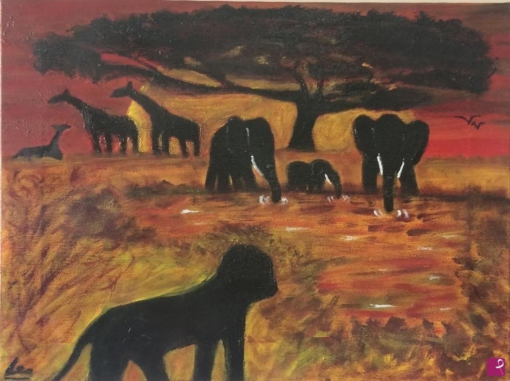 quadri in vendita online - Tramonti africani