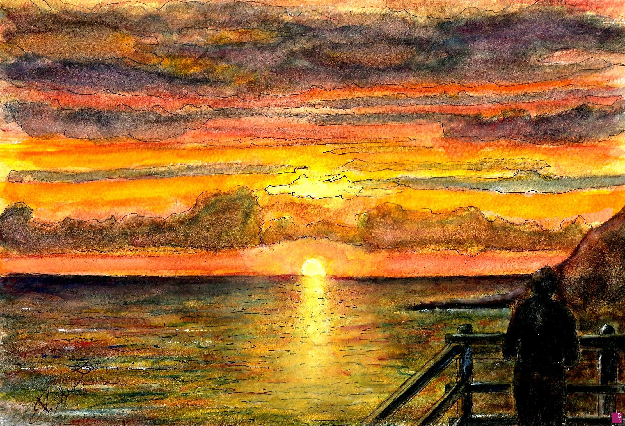 quadri in vendita online - Tramonto