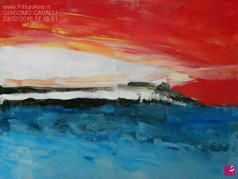 quadri in vendita online - TRAMONTO A CARONIA