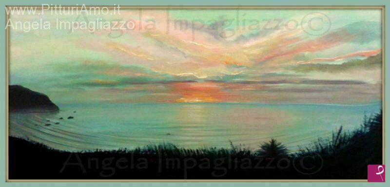 quadri in vendita online - tramonto a Citara
