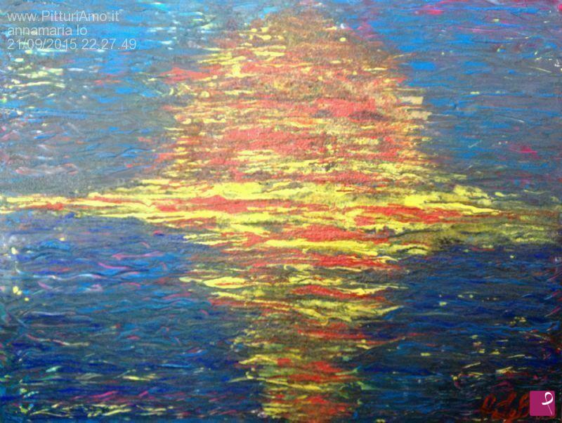 quadri in vendita online - Tramonto a colori