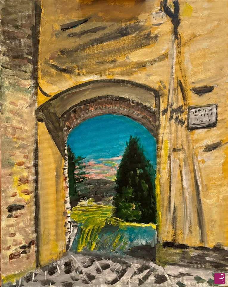 quadri in vendita online - Tramonto a Contignano