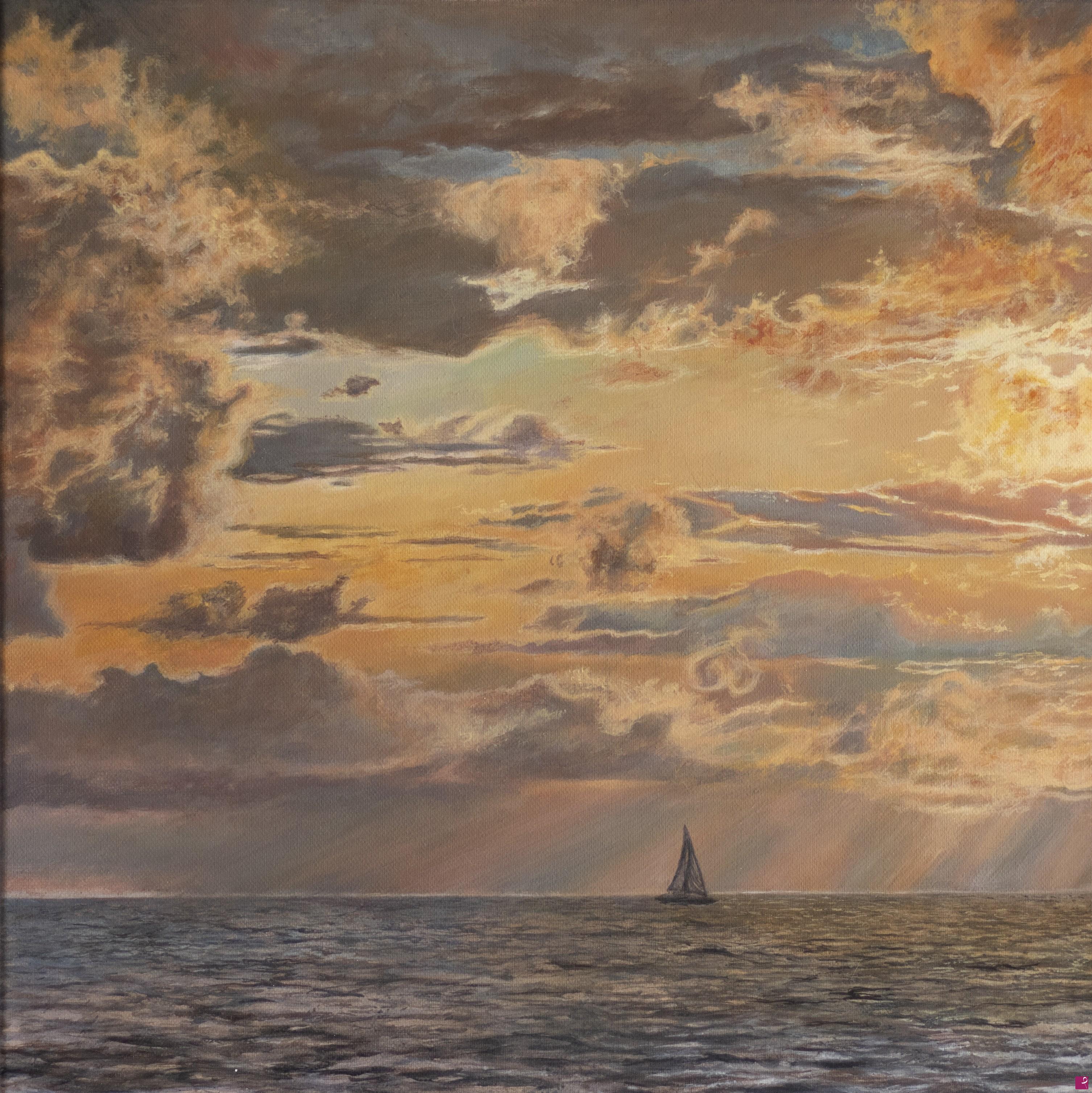 quadri in vendita online - Tramonto a Is Aruttas