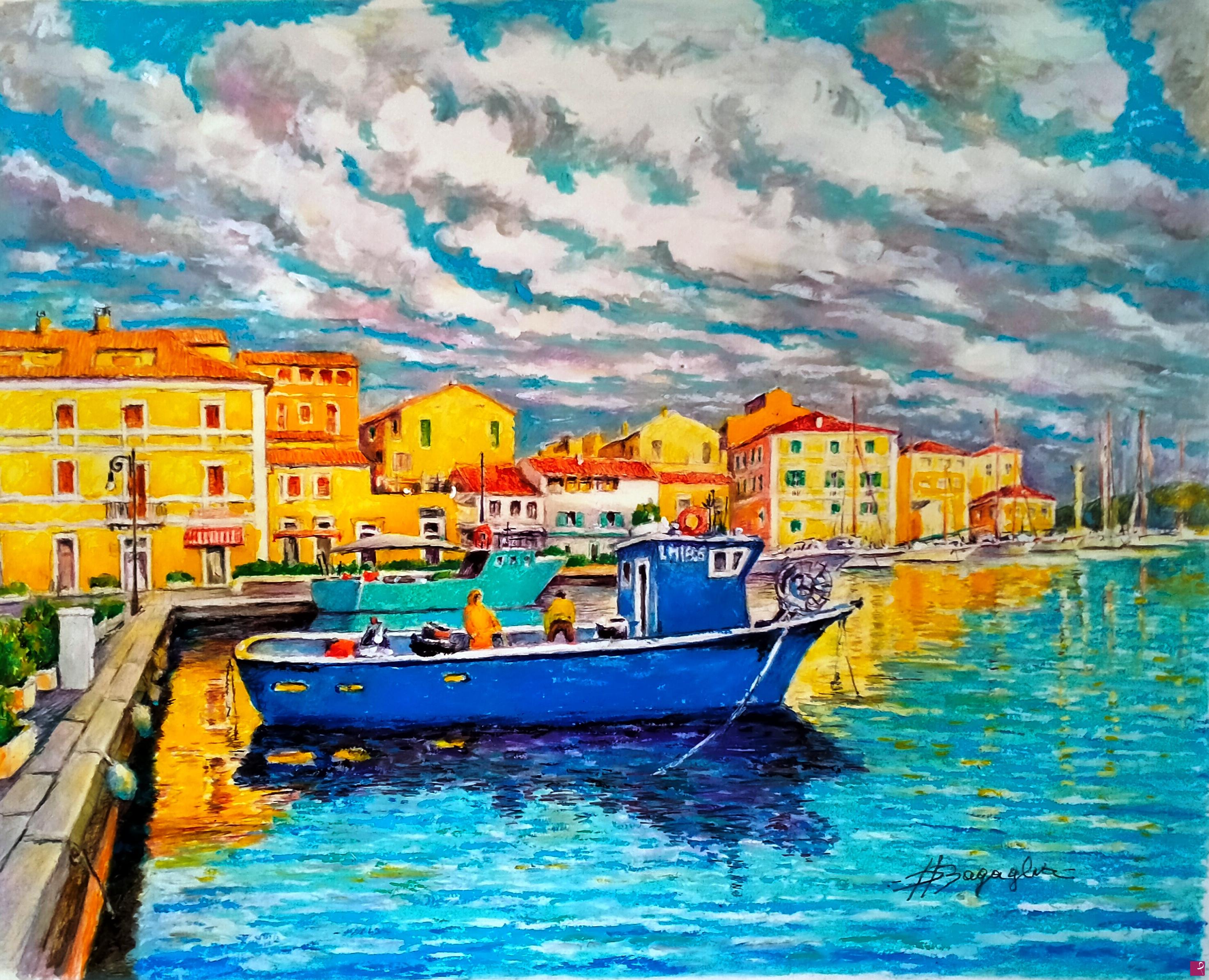quadri in vendita online - tramonto a la maddalena