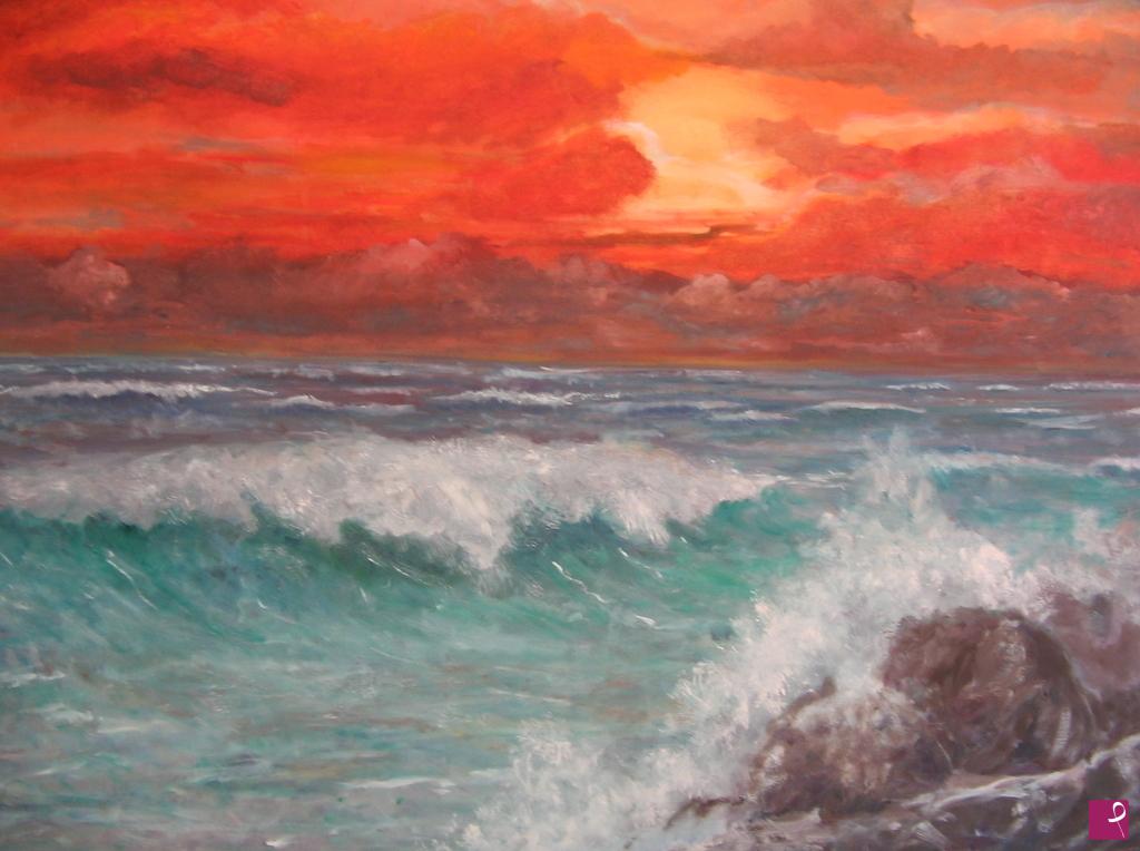 quadri in vendita online - TRAMONTO A lIVORNO