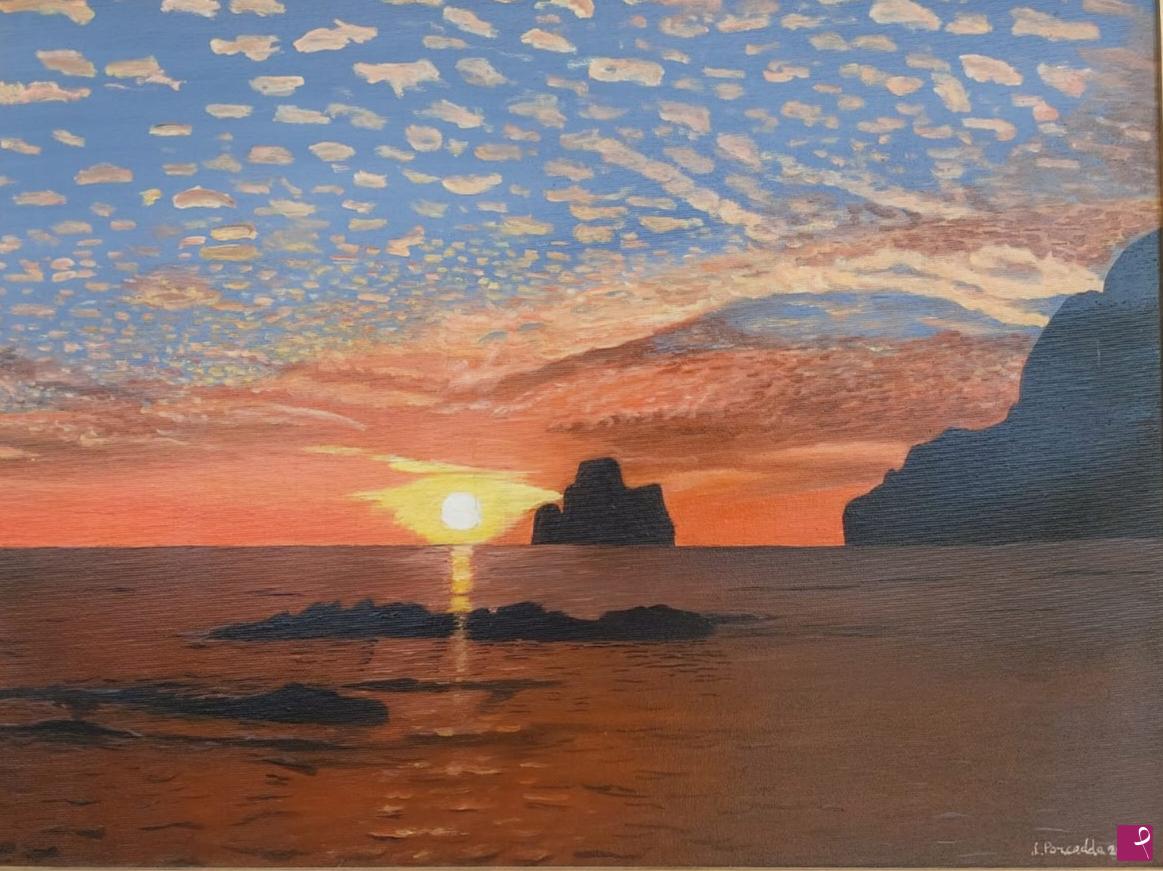 quadri in vendita online - Tramonto a Masua