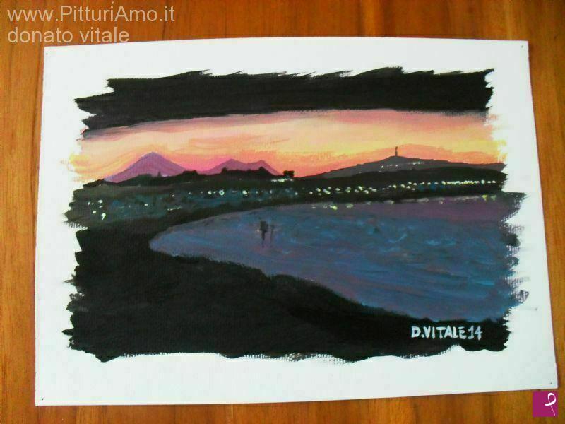 quadri in vendita online - tramonto a pescara