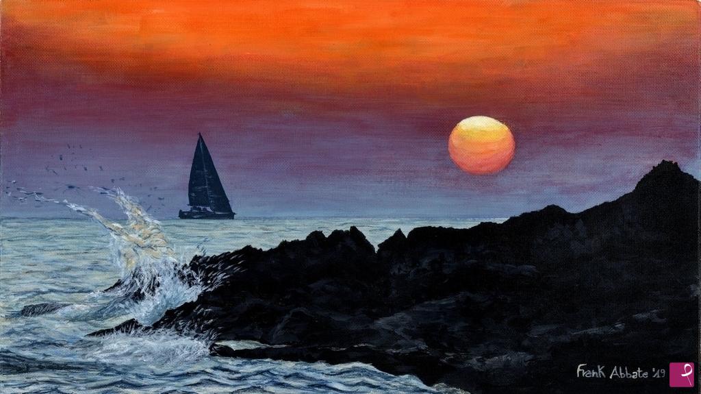 quadri in vendita online - Tramonto a Posto Rosso